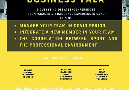 De KBHB organiseert 3 webinars: Handball business talks